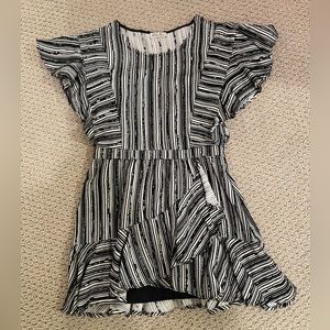 LoveShackFancy Black and White stripped dress